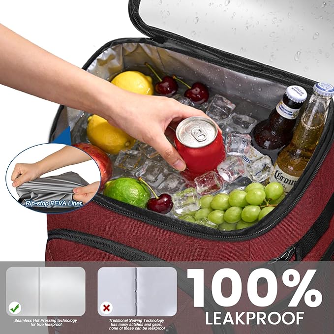 Capolo Cooler Backpack for Men Women Insulated Backpack Cooler Leak Proof Thermal Bag Beverage Soft Cooler Bag Lunch Backpack for Camping 30/45 Cans