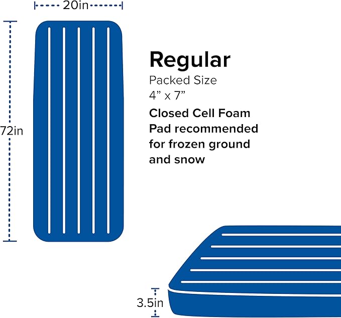 Big Agnes Divide - Lightweight, Compact, Air Chamber Sleeping Pad, Regular, Warm Olive