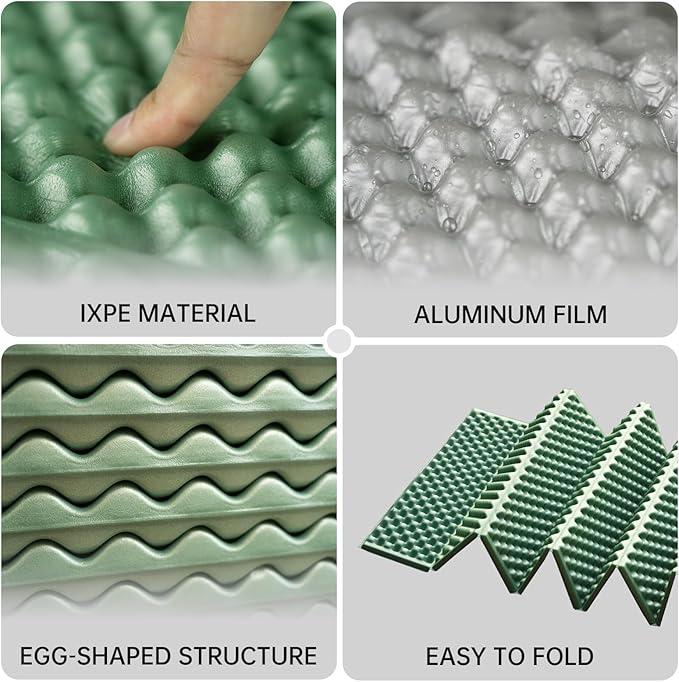 Camping and Backpacking Foam Sleeping Pad Waterproof Soft Ultralight for Adults and Kids Closed Cell Folding Easy Storage Warmth and Moisture Protection Sleeping mat
