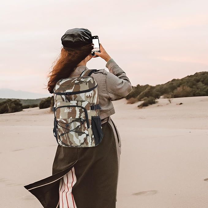 WOLT Cooler Backpack,24 Cans Insulated Backpack Cooler Leakproof,Lightweight Soft Cooler Bag,Camping Cooler,Large Capacity Beach Cooler,Waterproof Travel Cooler Lunch Backpack for Hiking