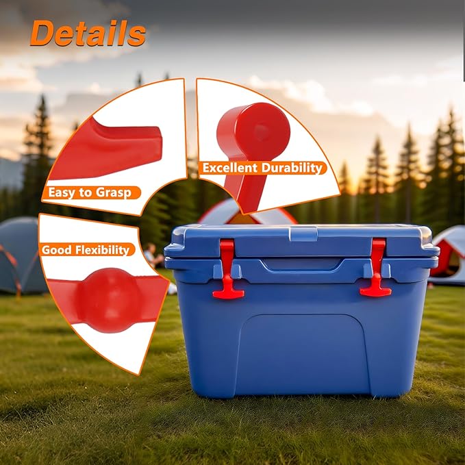 2 Pack Lid Latches Replacements Hard Cooler Handle Grips