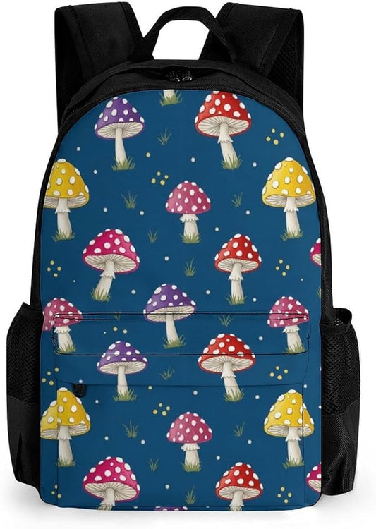 Multipurpose Business Travel Rucksack Mushroom College Bookbag with Large Capacity Backpack for College Men Women