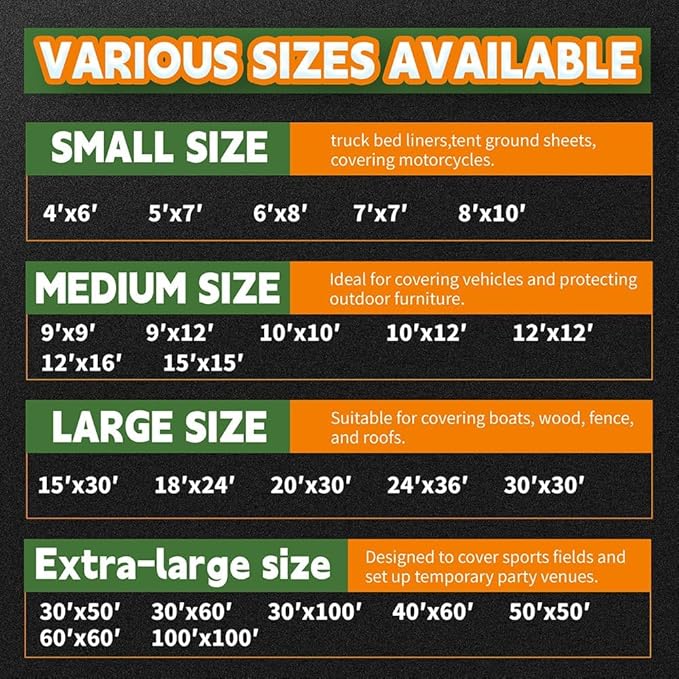 Small Tarps 4x6 Feet (2 Pack), 5.5 Mil Thick, Multipurpose Waterproof Poly Tarp Cover with Metal Grommets and Reinforced Edges, Silver/Blue Tarp by RAINDEWAY