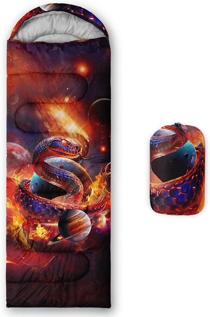 AILONEN Girls Pink Camping Sleeping Bags,Lightweight & Waterproof,3 Season Warm & Cool Weather,Cute Bow Duck Print Sleeping Bags for Kids,Girls,Adults Travelling,Outdoors