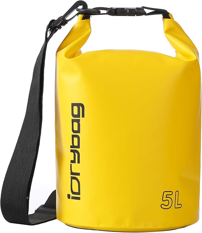 IDRYBAG Dry Bag for Kayaking Waterproof 2L/5L/10L/15L/20L, Small Dry Sack Waterproof Bag for Boating