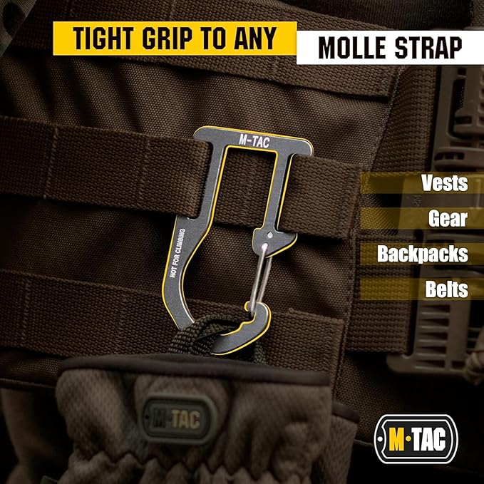 M-Tac Carabiner Clip Molle Compatible Snap Hook for Tactical Vest Backpack D-Ring