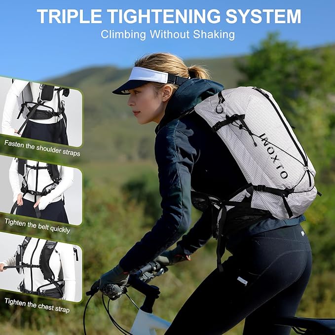 IX INOXTO Hydration Backpack, 20L Multipurpose Hiking Backpack with 2L Water Bladder, Water Backpack Insulated Hydration Pack Ideal for Hiking and Cycling