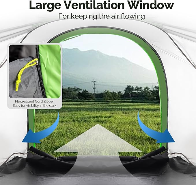 TUFFIOM Update 5.5-6ft Pickup Truck Tent for Camping, Truck Bed Tent with Reinforcement Fiberglass Poles, PU2000 Waterproof and Rainfly for 2 People, Easy Set Up, Good Ventilation