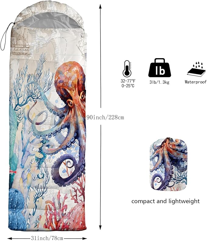 AILONEN Girls Pink Camping Sleeping Bags,Lightweight & Waterproof,3 Season Warm & Cool Weather,Cute Bow Duck Print Sleeping Bags for Kids,Girls,Adults Travelling,Outdoors