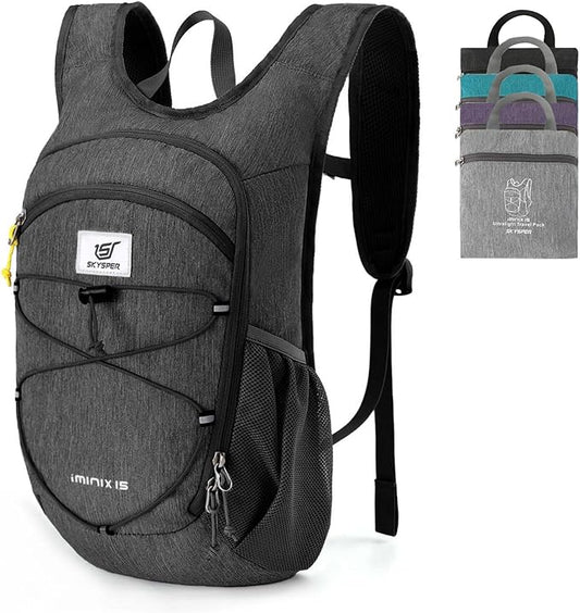 SKYSPER 15L/20L Foldable Hiking Backpack Lightweight Packable Travel Daypack with Chest Strap Small Folding Pack for Walking