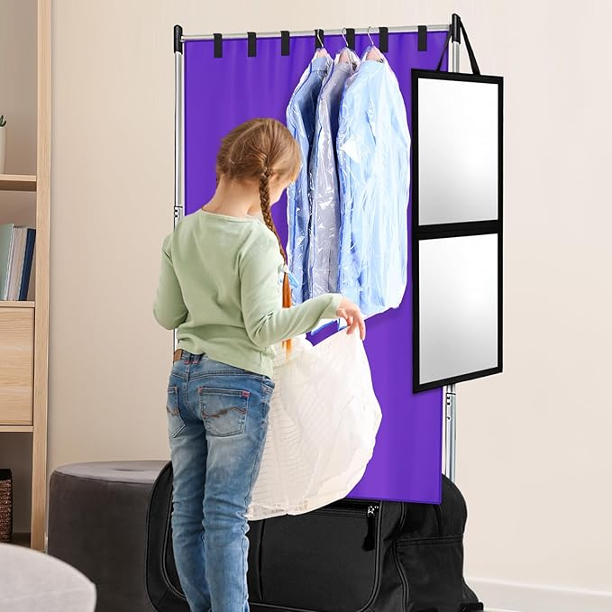 Privacy Curtain for Dance Bag Suitcase Portable Changing Room Privacy Curtain Without Rack Partition Screens for Dancer Backstage Accessories, Camping, Window Shades