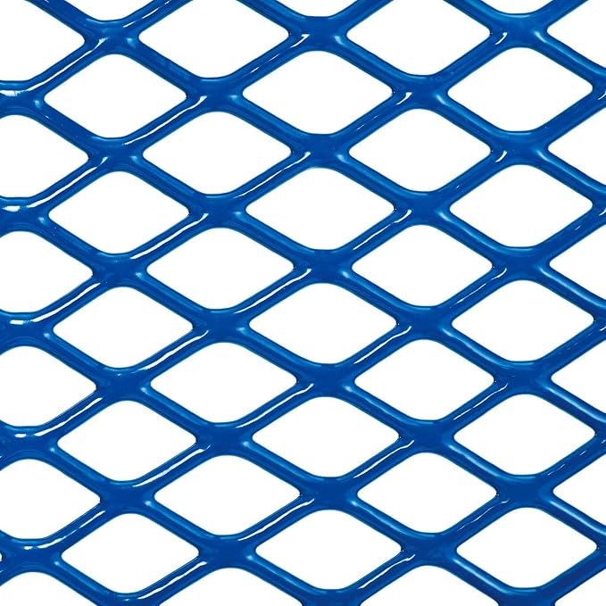 GLOBAL INDUSTRIAL 46 inch Expanded Metal Round Picnic Table, Blue