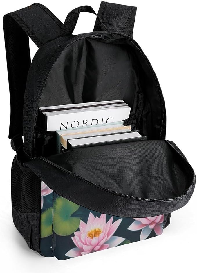 Men Women Lightweight Awesome Japanese Koifish Fish Art Casual Daypack Large Capacity Bookbag With Adjustable Shoulder Straps for Gym Business Bicycle