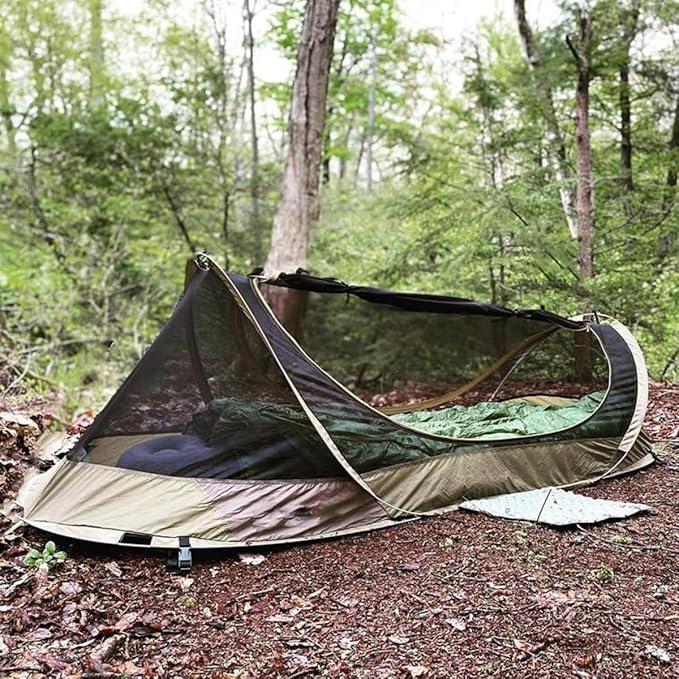 Waterproof Ultralight Backpacking bivy Tent | Freestanding 1-Person Tents for Camping/bivy/Hiking |，pop up Tent, Mosquito-Proof Outdoor Shelter
