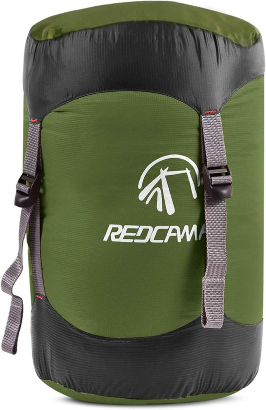 REDCAMP Nylon Compression Stuff Sack, 10L/17L/27L/40L Lightweight Sleeping Bag Compression Sack Great for Backpacking, Hiking and Camping,Blue/Yellow/Army Green/Black