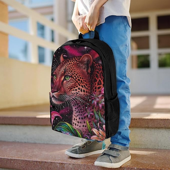 Supdreamc Daypack Lightweight Multipurpose Anti-Theft Beautiful Wild Animal Tiger Abstract Florals Art Shoulder Bag Large Capacity Laptop Book Bag Rucksack With Adjustable Shoulder Straps