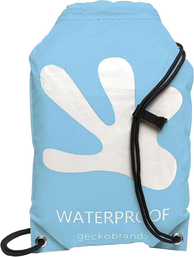 geckobrands Embark 10L Drawstring Backpack – Waterproof, Lightweight Dry Bag for Beach, Hiking, and Light Water Activities