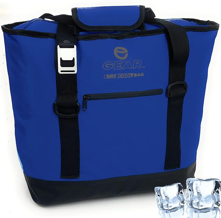 Enthusiast Gear Dry Bag Cooler Tote – Collapsible, Waterproof and Leak-Proof Soft Sided Cooler Bag - Pool, Beach - 20 or 36 Cans