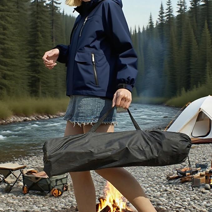 Portable Camping Chairs- Lightweight,Back with Side Pockets & Cup Holder,Large Foldable Camping Chair for Tailgating, Firepits,Fishing, Hiking, Travel, Picnic, Beach Patio, & More