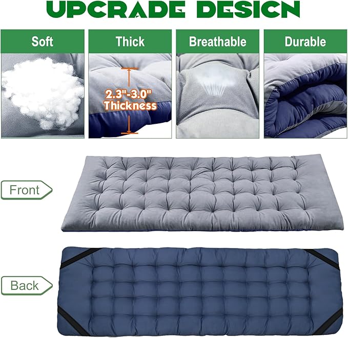 NAIZEA Folding Camping Cots for Adults, Portable Cot with Mattress Heavy Duty Outdoor Bed with Carry Bag 1200d Oxford Cloth Sleeping Cots for Camping Office Nap Home Guest Beach Travel