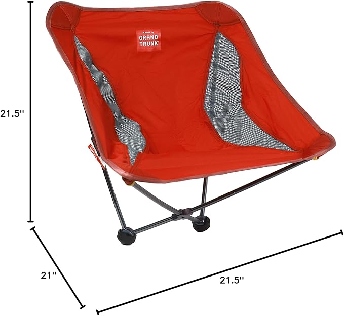 GRAND TRUNK Alite Monarch Chair – Ultra-Lightweight & Portable Rocking Camping Chair, Quick Setup, Durable Aluminum Frame for Hiking, Backpacking, Fishing & Beach (Clay Red)