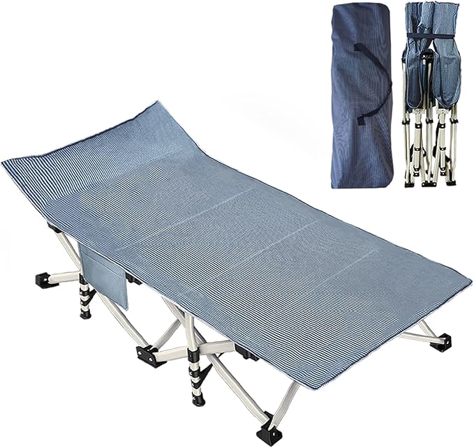 XXL Camping Cot for Adults Oversize Cots for Sleeping Heavy Duty Folding Cot with Carry Bag Comfortable as Guest Bed for Home Outdoor Camping Nap Vacation
