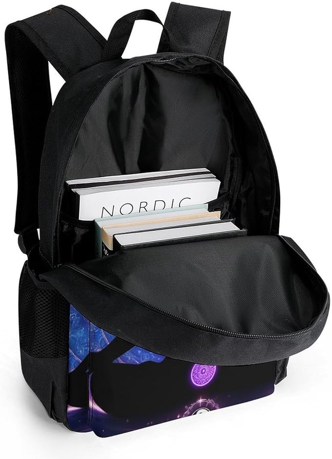 Lightweight Rucksacks for Climbing Outdoors Walking Cycling, Large Capacity Anti-Theft Multipurpose Carry On Bag, Nine Chakra Yoga Meditation Lotus Blue Mandala Camping Outdoor Backpack