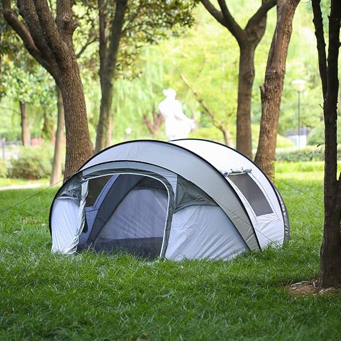 EchoSmile Instant Pop Up Camping Tent, 2/4/6 Person, Easy Setup Tent, Water Resistant Dome, Portable with Carry Bag