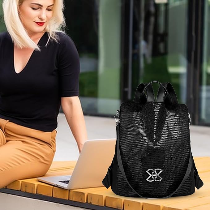 Anti-Theft Leisure Backpack | Multi-Purpose Large Capacity Lightweight Shoulder Bag | Classic Nylon Crossbodys Bags for Female Male