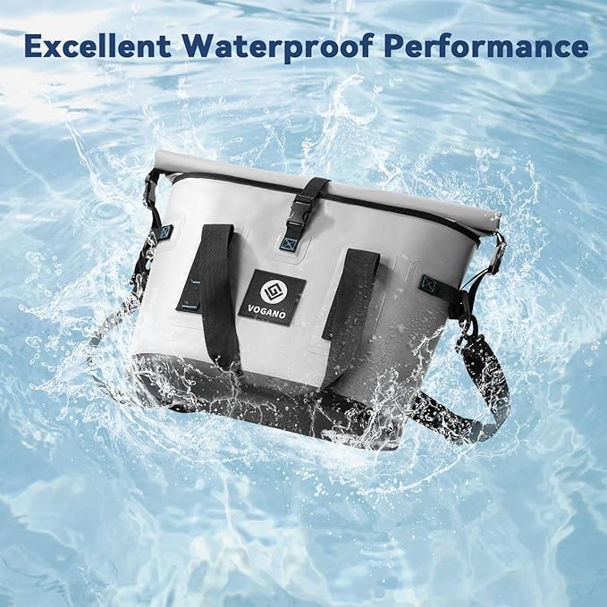 40 Can Soft Cooler Bag - Insulated Leak-Proof Large Cooler Bag with Roll-Top Waterproof Seal | Portable Ice Chest for Camping, Beach, Travel, Picnics | 12HR Cold Retention