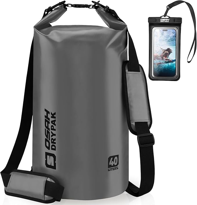 Waterproof Dry Bag, 5L/10L/20L/30L/40L Roll Top Lightweight Storage Backpack with Phone Case for Women & Men, Floating Waterproof Sack for Travel, Swimming, Kayaking, Paddle Board, Camping & Beach