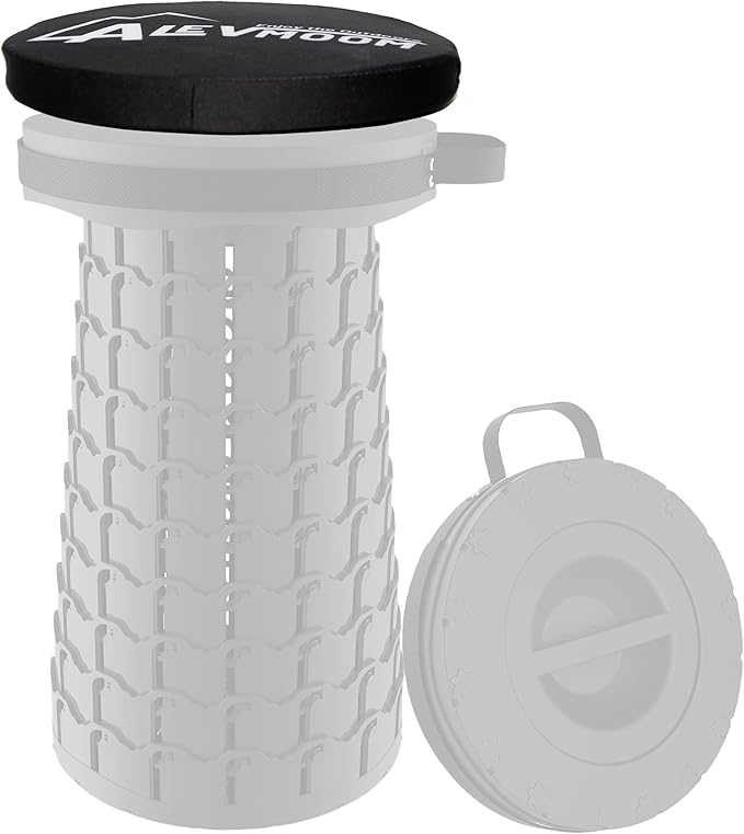 Thick Seat Cushion for 19.7" Telescopic Stools (Exclude Stool), D 11.8"(30cm) Chair Pads with Soft Foam and Three Pegs Fit in Round Collapsible Folding Stools (Cushion Only)