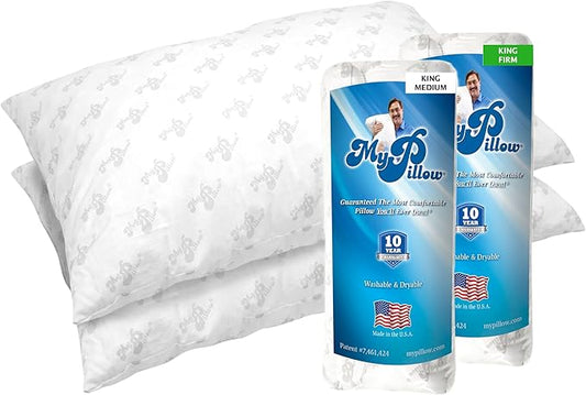 MyPillow Bedding Bed Pillows for Sleeping King Size, Set of 2, Pillow for Back, Stomach or Side Sleepers Classic Pillow [King, Combo]