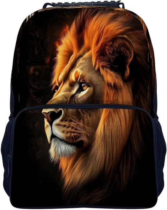 Rucksack Polyester Anti-Theft Multipurpose Lion Of Judah Bookbag Big Capacity Travel and Sport Backpack Rucksack With Side Pockets