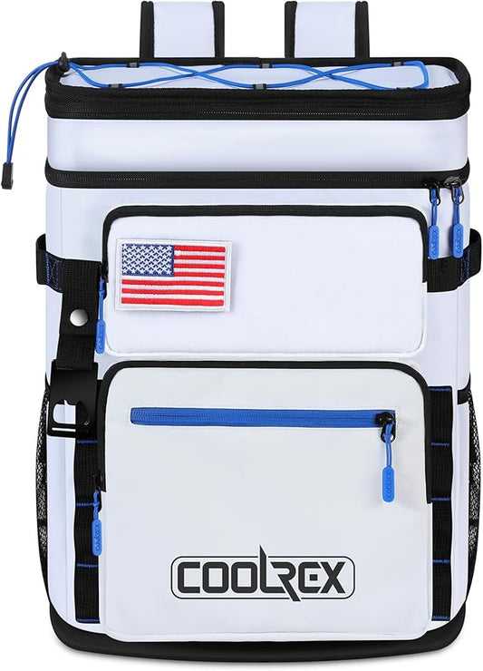 Large Backpack Cooler 36 Can Cooler Backpack with 2 Insulated Compartments Leak Proof Waterproof Travel Backpack, Camping Beach Picnic Lunch Thermal Bag for Women and Men
