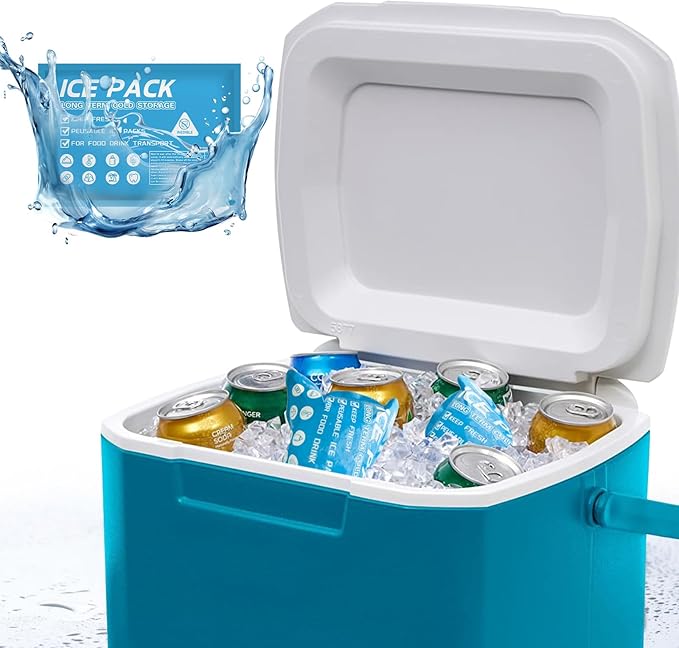 Ice Packs for Coolers Shipping Lunch Box Cold Cooler Bag Long Lasting Reusable Ice Pack Gel Freezer Packs for Camping