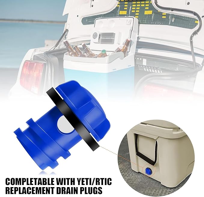 Honoson Cooler Drain Plugs Replacement Compatible with Most Rotomolded Coolers Including Most Major Brands Drain Plugs with Leak-Proof Design
