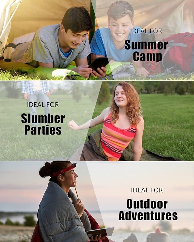 Sleeping Bags for Adults Cold Weather - 20 Degree Big&Tall Size Backpacking Lightweight Waterproof for Girls Boys Mens Teen Women for Camping Hiking Outdoor Travel Hunting with Compression Bags