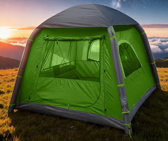 Inflatable Tents for Camping,2/4 Person Easy Setup Blow Up Tents for 4 Seasons Waterproof InflatableTent for Camping, Air Glamping Tents for Camping Adult