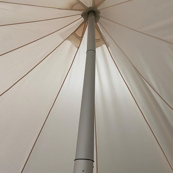 19.68 * 13.1ft Canvas Tent Bell Tent Glamping, 4 Seasons Yurt Tent for Camping, Heavy Cotton Canvas Tent for Family Camping, Outdoor Hunting, Bell Tent with 8.53ft*6.56ft Porch