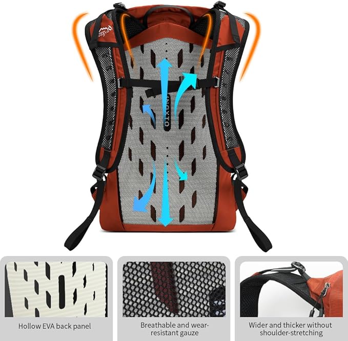 IX INOXTO Hiking Hydration Backpack with 3l Water Bladder for Women and Men 25L Water Backpack for Hiking, Cycling, Climbing, Camping