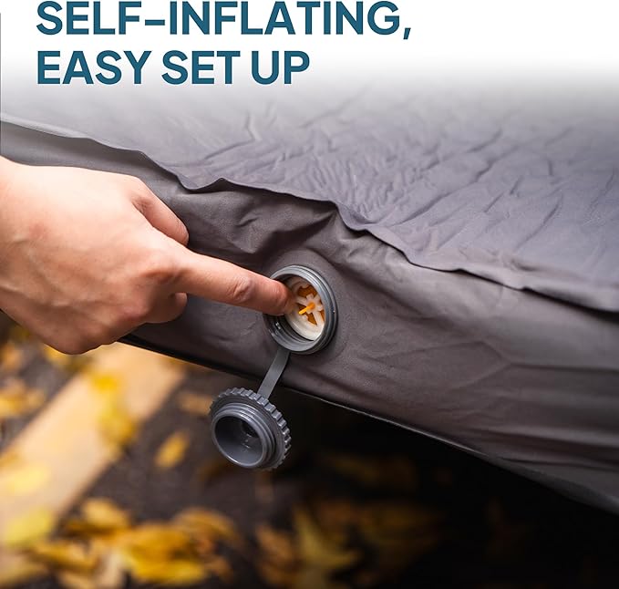 LOSTHORIZON Camping Air Mattress with Foam, Self Inflating Sleeping Pad with Air Pump, 4.5" Thick, R-Value 13, for RAV4