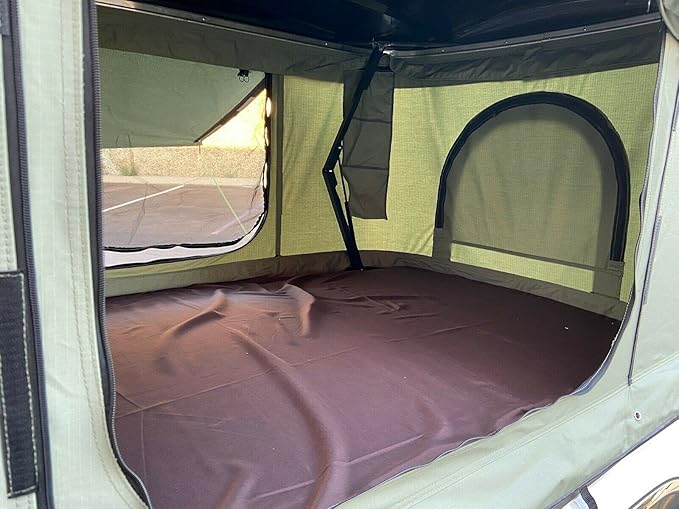 Takao Hardshell Roof Top Camp Tent - Green for Cars Trucks SUVs Fits 3 Person