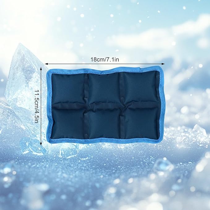 4pcs Reusable Lunch Box Ice Packs, Polyester Long Lasting Cold Packs Blocks Freezer Ice Bag Versatile Cool Cooler Accessories for Adventuring Fishing Camping Climbing Outdoor Activities (Blue)