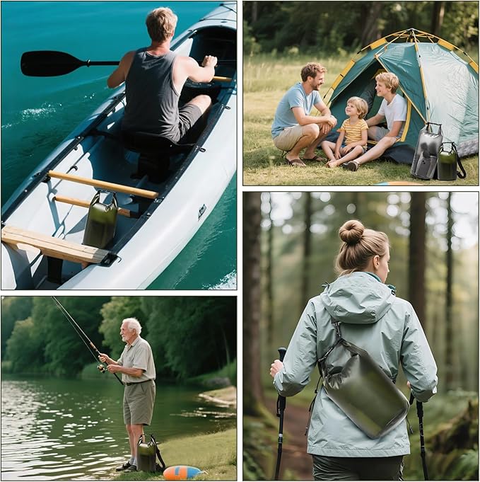 Dry Bags for Kayaking Waterproof, 5L/10L Dry Storage Bag, Roll Top Wet Bag for Swimming, Boating, Fishing,Camping & Beach