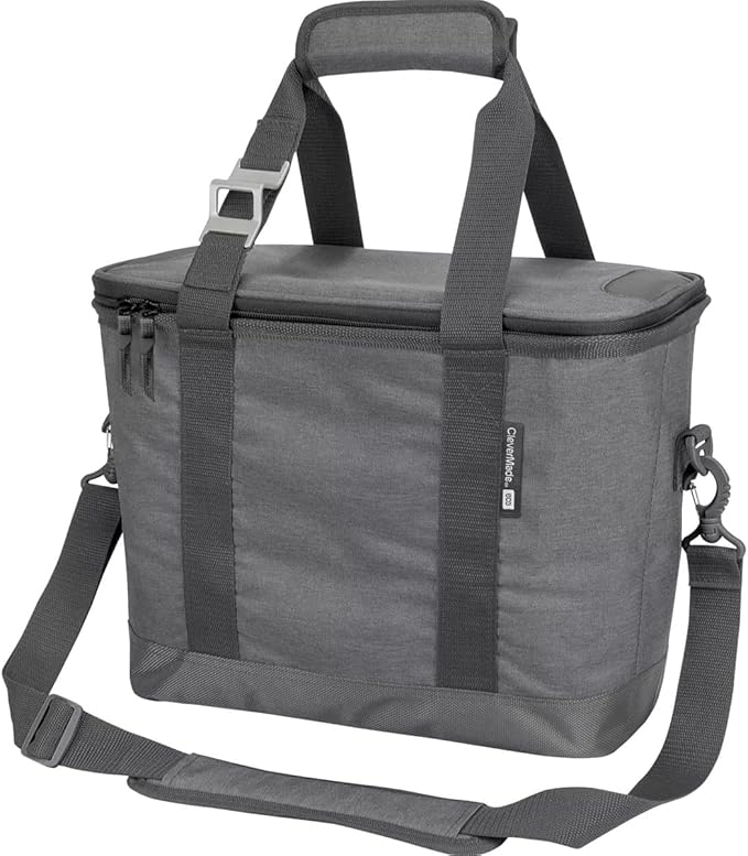CleverMade Collapsible Insulated Cooler Bag – Leakproof Soft Folding Cooler for Beach, Travel, Car