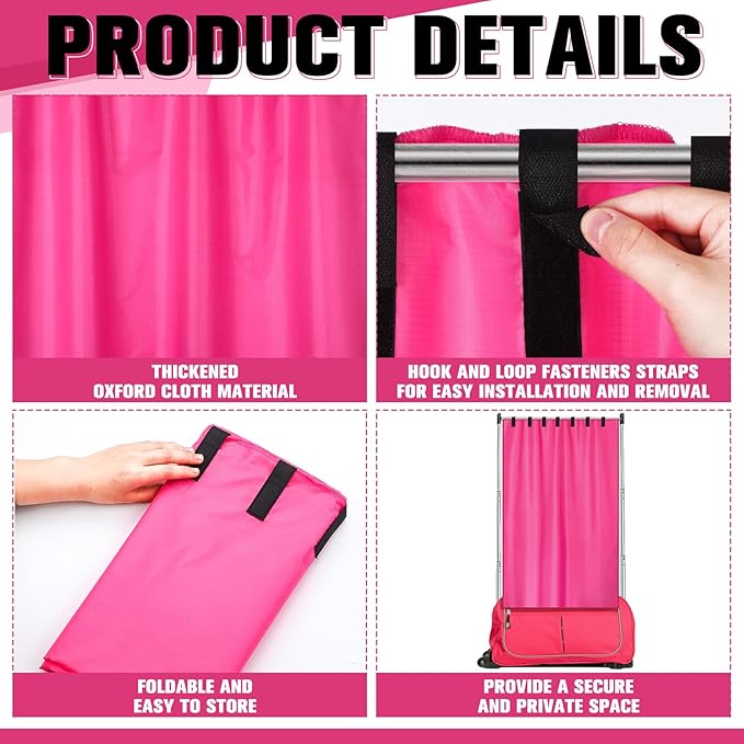 Privacy Curtain for Dance Bag Suitcase Portable Changing Room Privacy Curtain Without Rack Partition Screens for Dancer Backstage Accessories, Camping, Window Shades