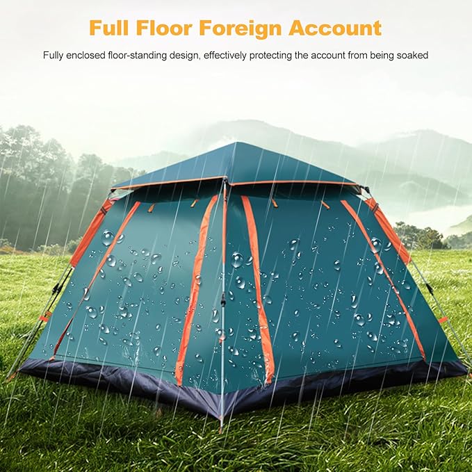 Ergocar Dome Tent Waterproof & Windproof Ultralight 3-4 People Camping Hiking Tent Easy Pop Up for Family, Festival, Hiking, Backpacking & Mountaineering