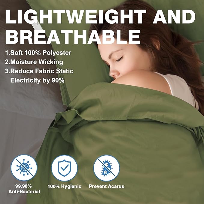 Sleeping Bag Liner, Sleep Sack Travel Sheets, Two-Way-Zipper Expose Feet Separately, Lightweight for Single, Backpacking,Hotels & Hostels, Camping, Travel, Business