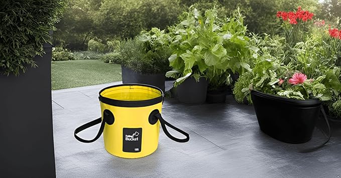 BANCHELLE Collapsible Bucket Water Container Portable Folding Camp Wash Basin for Outdoor Traveling Hiking Fishing Car Washing Gardening Camping 2 PCS